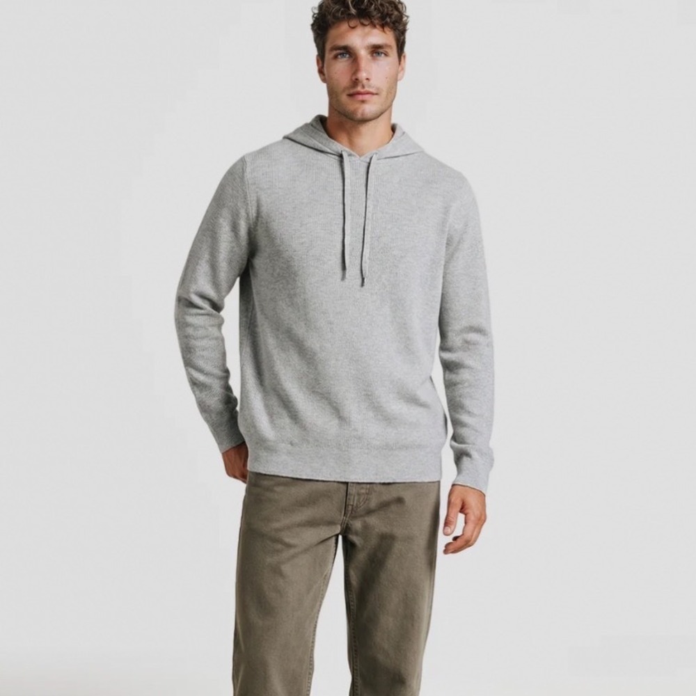 NAADAM Cotton Cashmere Waffle Hoodie Size XXL Pullover